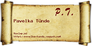 Pavelka Tünde névjegykártya